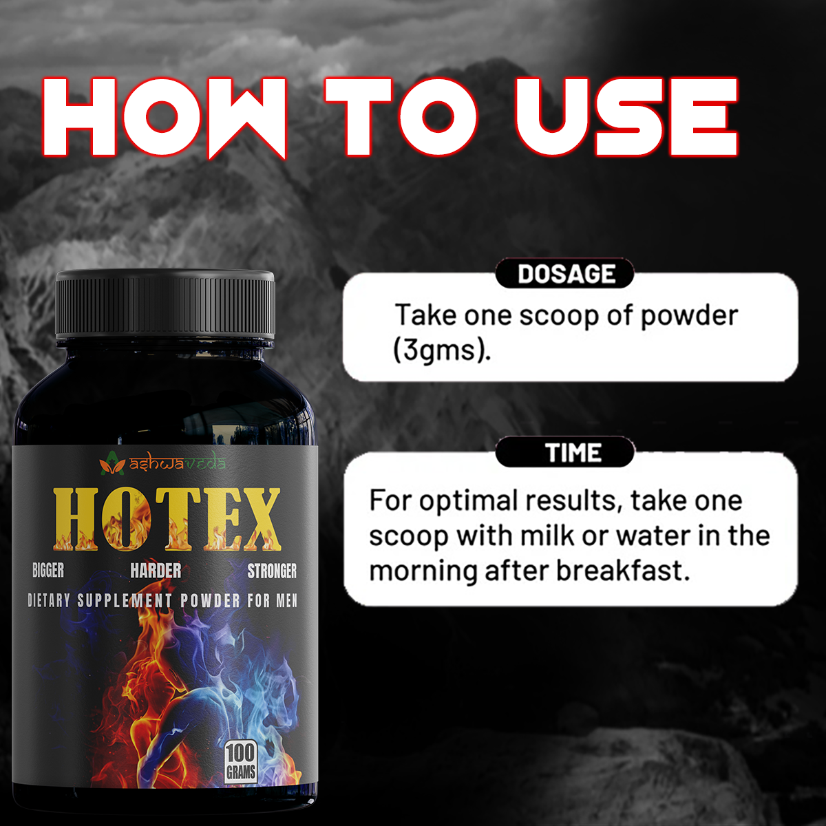 Hotex – Dietary supplement for men to boost stamina and performance.